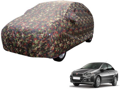 Auto Hub Car Cover For Fiat Linea (Without Mirror Pockets)(Multicolor)