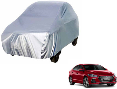 Auto Hub Car Cover For Hyundai Elantra (Without Mirror Pockets)(Silver)
