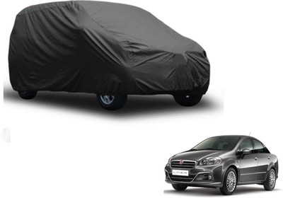 Auto Hub Car Cover For Fiat Linea (Without Mirror Pockets)(Grey)