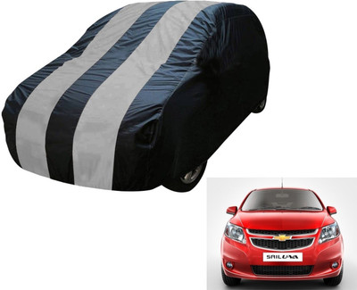 Auto Hub Car Cover For Chevrolet UVA (Without Mirror Pockets)(Black, Grey)
