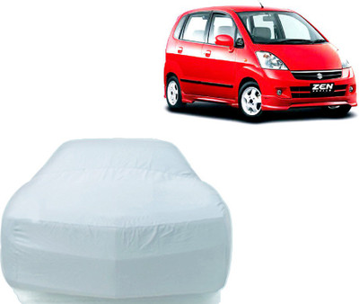 P Decor Car Cover For Maruti Suzuki Zen Estilo (Without Mirror Pockets)(Silver)
