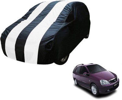 Auto Hub Car Cover For Tata Indigo Marina (Without Mirror Pockets)(Black, White)