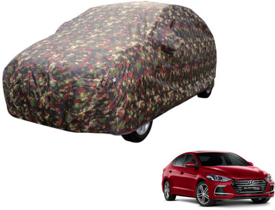 Auto Hub Car Cover For Hyundai Elantra (Without Mirror Pockets)(Multicolor)