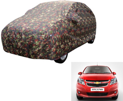 Auto Hub Car Cover For Chevrolet UVA (Without Mirror Pockets)(Multicolor)