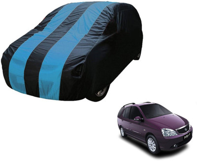 Auto Hub Car Cover For Tata Indigo Marina (Without Mirror Pockets)(Black, Blue)