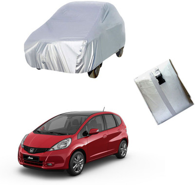 VSQUaRe Car Cover For Honda Jazz (Without Mirror Pockets)(Silver)