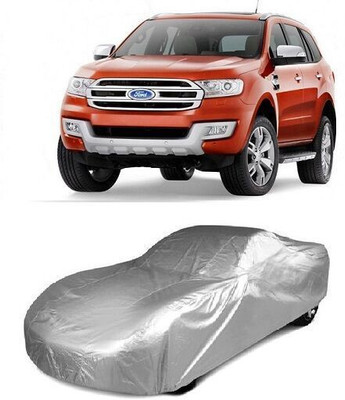 Red Silk Car Cover For Ford Endeavour (With Mirror Pockets)(Grey)