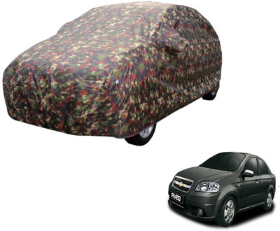 Auto Hub Car Cover For Chevrolet Aveo (Without Mirror Pockets)(Multicolor)
