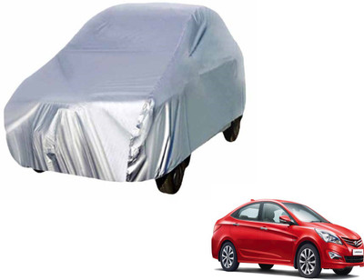 Auto Hub Car Cover For Hyundai Verna (Without Mirror Pockets)(Silver)