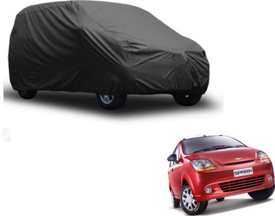 Auto Hub Car Cover For Chevrolet Spark (Without Mirror Pockets)(Grey)