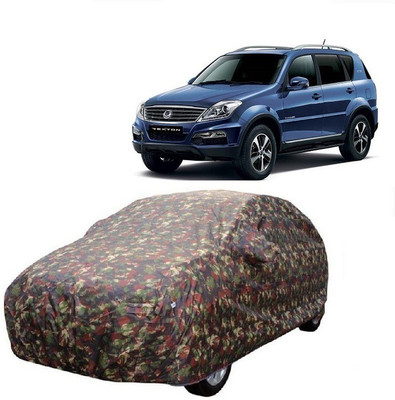 MoTRoX Car Cover For SsangYong Rexton (With Mirror Pockets)(Multicolor)