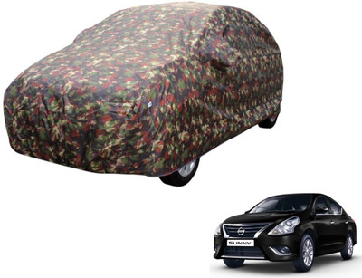 Auto Hub Car Cover For Nissan Sunny (Without Mirror Pockets)(Multicolor)