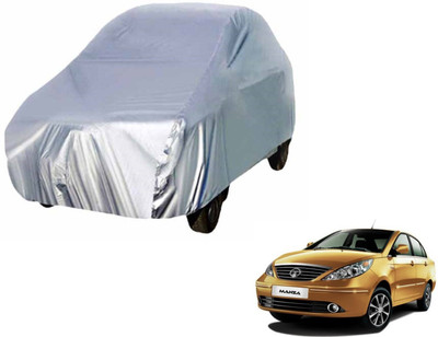 Auto Hub Car Cover For Tata Manza (Without Mirror Pockets)(Silver)