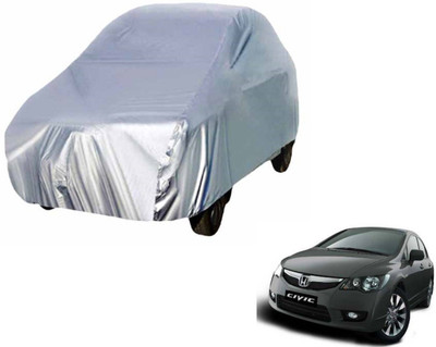 Auto Hub Car Cover For Honda Civic (Without Mirror Pockets)(Silver)