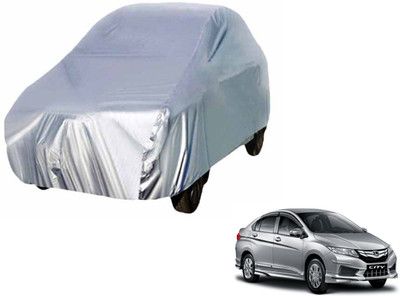 Auto Hub Car Cover For Honda City (Without Mirror Pockets)(Silver)
