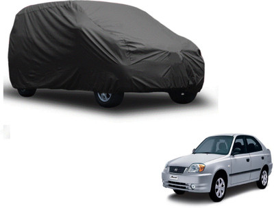 Auto Hub Car Cover For Hyundai Accent (Without Mirror Pockets)(Grey)
