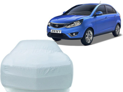 P Decor Car Cover For Tata Zest (Without Mirror Pockets)(Silver)