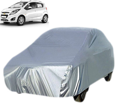 Gromaa Car Cover For Chevrolet Beat (Without Mirror Pockets)(Silver)