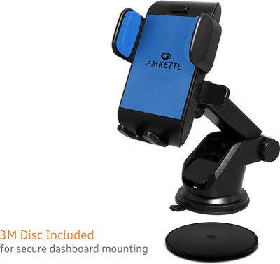 

Amkette Car Mobile Holder for Windshield, Dashboard(Black)