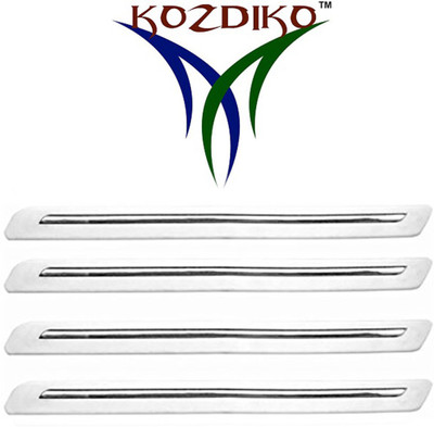KOZDIKO Stainless Steel, Plastic Car Bumper Guard(White, Pack of 4, Mahindra, TUV-300)