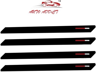 AuTO ADDiCT Stainless Steel, Plastic Car Bumper Guard(Black, Red, Pack of 4, Maruti, Alto 800)