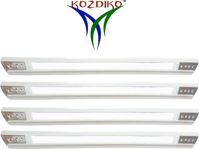 KOZDIKO Stainless Steel, Plastic Car Bumper Guard(White, Pack of 4 Bumper Protector, Mahindra, Reva)