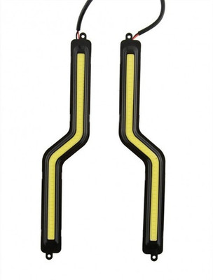 

ACCESSOREEZ Waterproof Z Shape COB LED DRL For All Tata Car Fancy Lights(White)