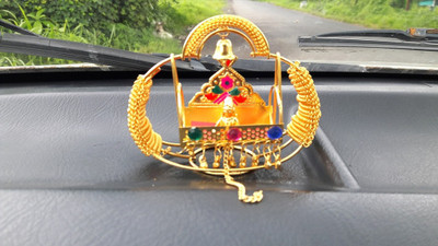 

Itiha Golden Chain Balgopal Jhula Car Hanging Ornament(Pack of 1)