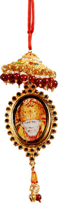 

Sigaram Colorfully Decorated SAI BABA Photo - K141 Car Hanging Ornament(Pack of 1)
