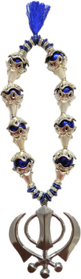 

Premang Decors Silver Khanda in Blue Pearls Car Hanging Ornament(Pack of 1)