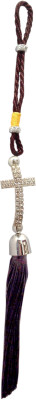 

ManeKo Christian God Jesus Cross Symbol with Black Rings Car Hanging Ornament(Pack of 1)