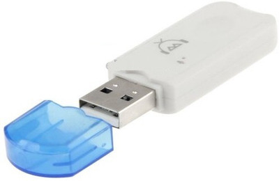 A CONNECT Z v2.1+EDR Car Bluetooth Device with Adapter Dongle(White)