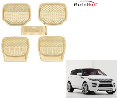 Auto Hub PVC (Polyvinyl Chloride), Rubber Standard Mat For  Land Rover Evoque(Beige)