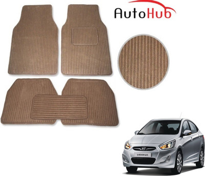 Auto Hub Fabric Standard Mat For  Hyundai Fluidic Verna(Beige)
