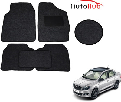 Auto Hub Fabric Standard Mat For  Skoda Rapid(Black)