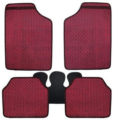 UNIQUE Rubber Standard Mat For  Hyundai i20(Red)