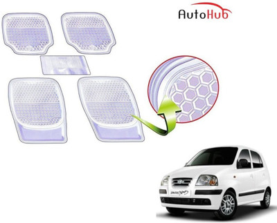 Auto Hub PVC (Polyvinyl Chloride), Rubber Standard Mat For  Hyundai Santro Xing(Clear)