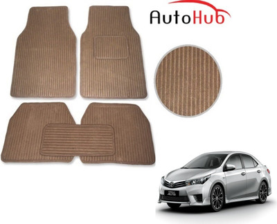 Auto Hub Fabric Standard Mat For  Toyota Corolla Altis(Beige)