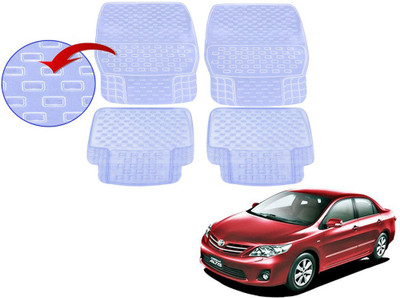 KOZDIKO PVC (Polyvinyl Chloride), Rubber Standard Mat For  Toyota Corolla Altis(White)