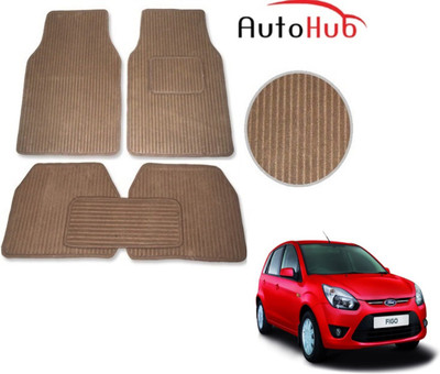 Auto Hub Fabric Standard Mat For  Ford Figo(Beige)