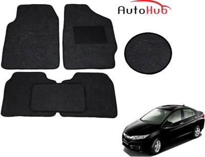 Auto Hub Fabric Standard Mat For  Honda City(Black)