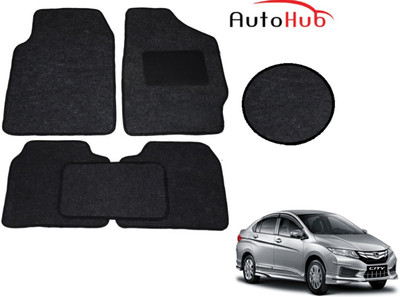 Auto Hub Fabric Standard Mat For  Honda New City(Black)