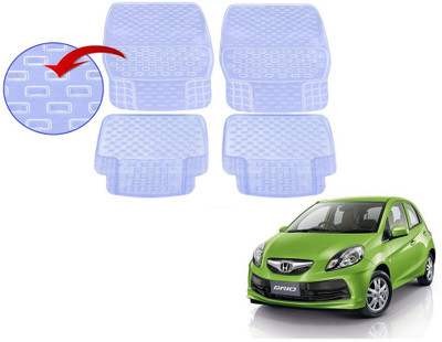 KOZDIKO PVC (Polyvinyl Chloride), Rubber Standard Mat For  Honda Brio(White)