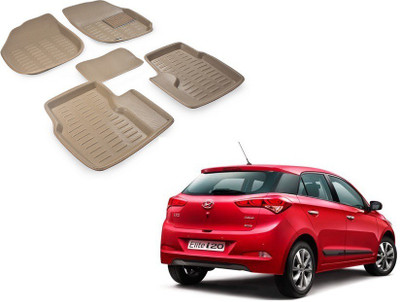 Everything Auto PVC (Polyvinyl Chloride) 3D Mat For  Hyundai Elite i20(Beige)