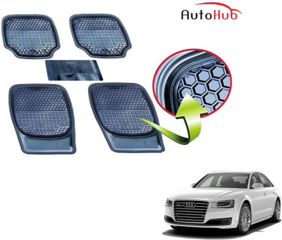 Auto Hub PVC (Polyvinyl Chloride), Rubber Standard Mat For  Audi A8(Black)