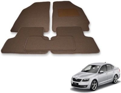 Auto Hub Fabric Standard Mat For  Skoda Octavia(Beige)