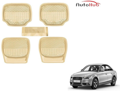 Auto Hub PVC (Polyvinyl Chloride), Rubber Standard Mat For  Audi A4(Beige)