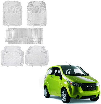 AuTO ADDiCT PVC (Polyvinyl Chloride), Rubber Standard Mat For  Mahindra Reva(Clear)