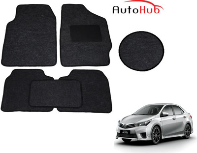 Auto Hub Fabric Standard Mat For  Toyota Corolla Altis(Black)