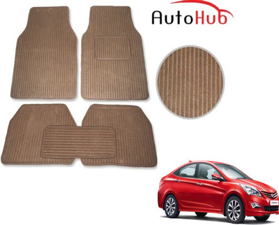 Auto Hub Fabric Standard Mat For  Hyundai Verna Fluidic(Beige)